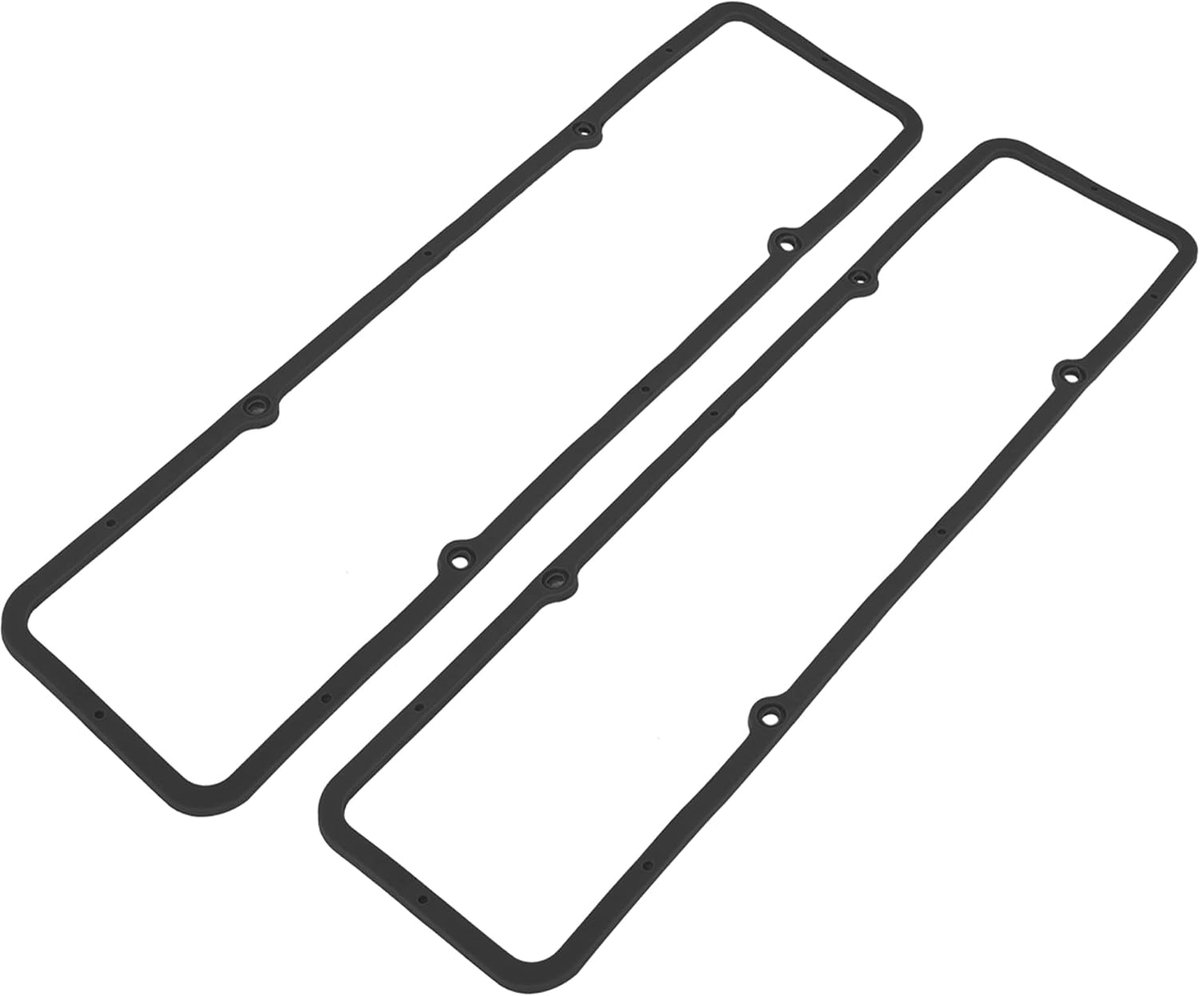 2 stuks ventieldeksels, kernafdichting, klein blok, rubber, staal, voor auto, zwart