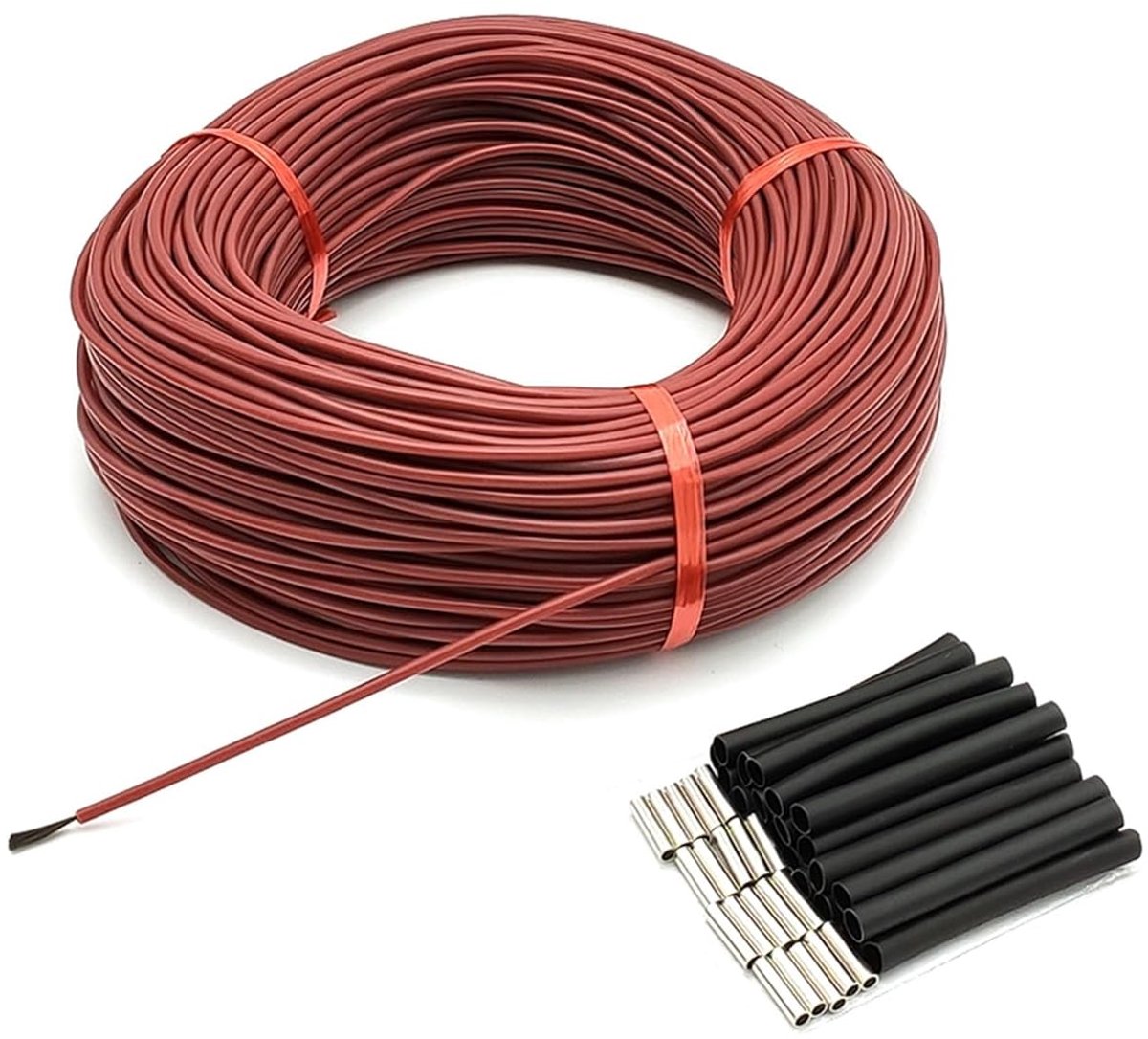 Huis Vloerverwarming Draden 12K 33 Ohm 3mm Siliconen Rubber Koolstofvezel Verwarming Kabel 100m Vloer Elektronica (20m)