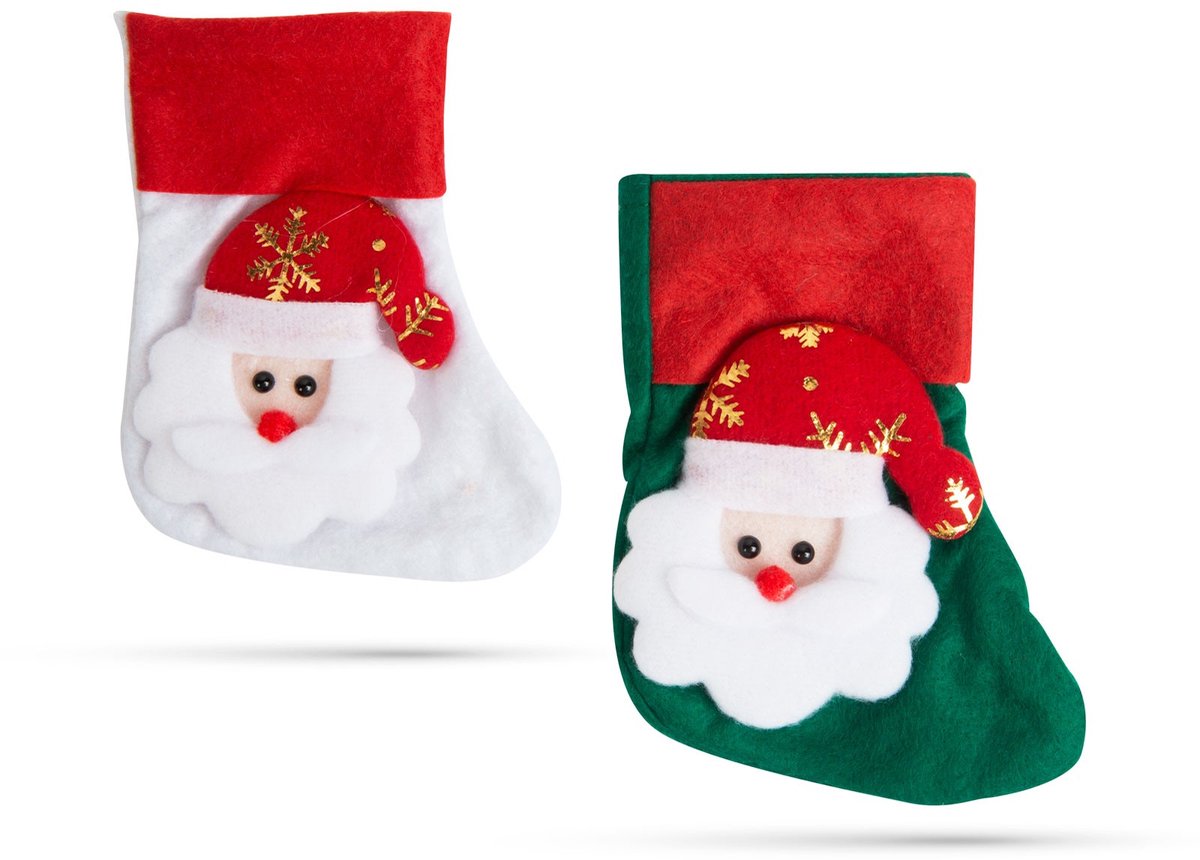 Kerstbestekdecoratie - 12 cm - 2 soorten - 2 stuks / verpakking 1 Stuks [58722]