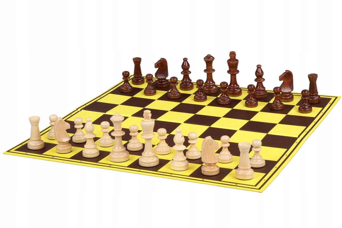 Markloos houten schaakspel - Toernooieditie 90 mm figuren en 55 mm bord
