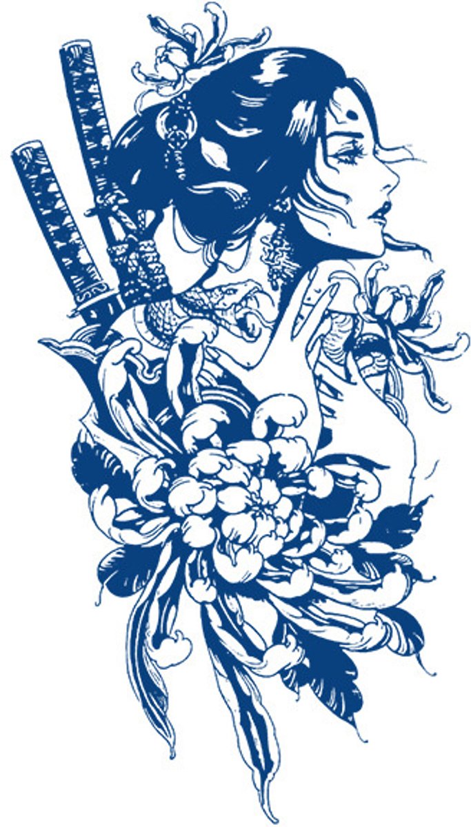 Tijdelijke tattoo Bloemen realistisch 2 weken