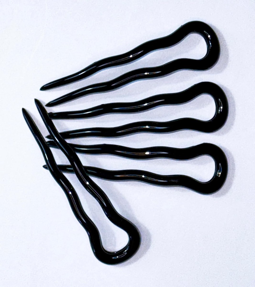 haarpin 7.5 cm - zwart - cellulose-acetaat - perfect voor elke haarstijl - ShopVlot