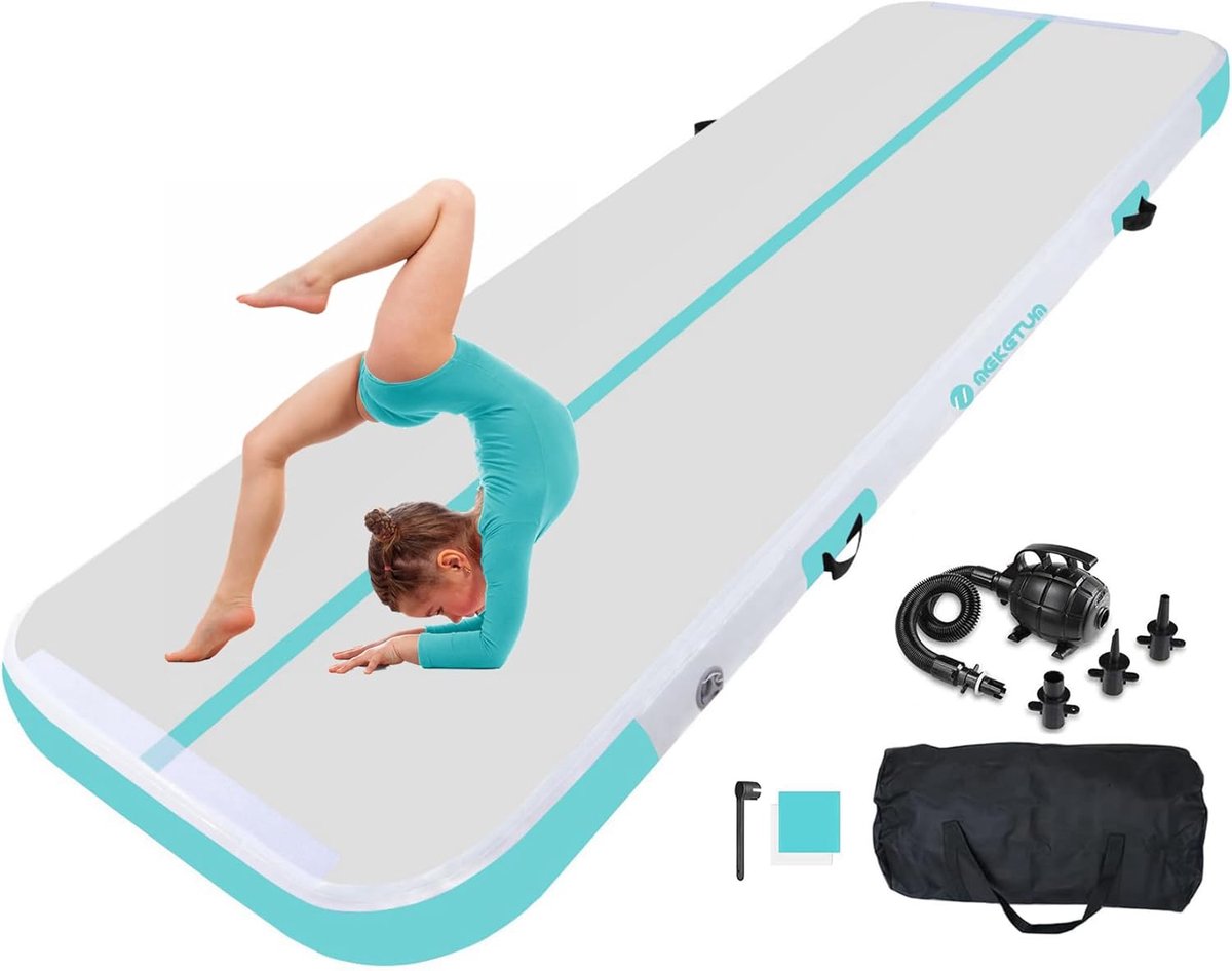 Gymnastiekmat 2-5 m - Opblaasbaar - Antislip - Ideaal voor thuistraining - ShopVlot