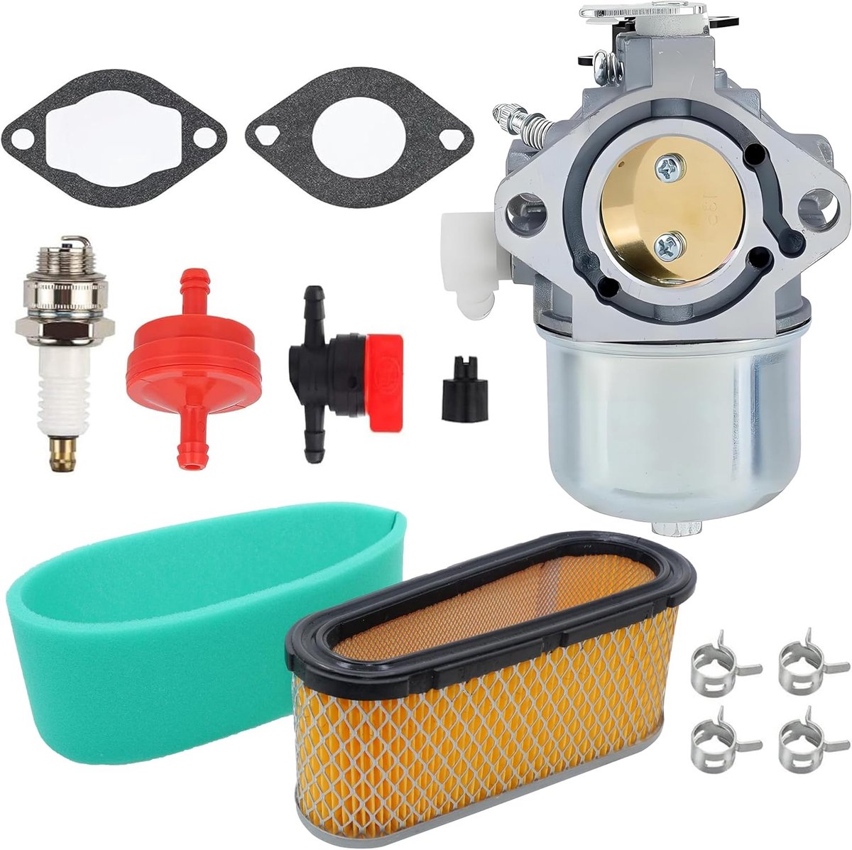 Carburateur en luchtfilter voor Briggs 699831 694941 - vervangingsonderdelen - geschikt voor diverse grasmaaiers - ShopVlot