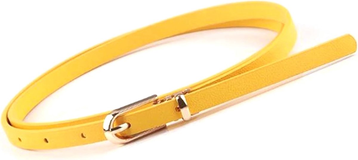 Dames dunne leren riem 1 cm - decoratieve casual jeansriem - slank ontwerp - stijlvol accent voor elke outfit - ShopVlot