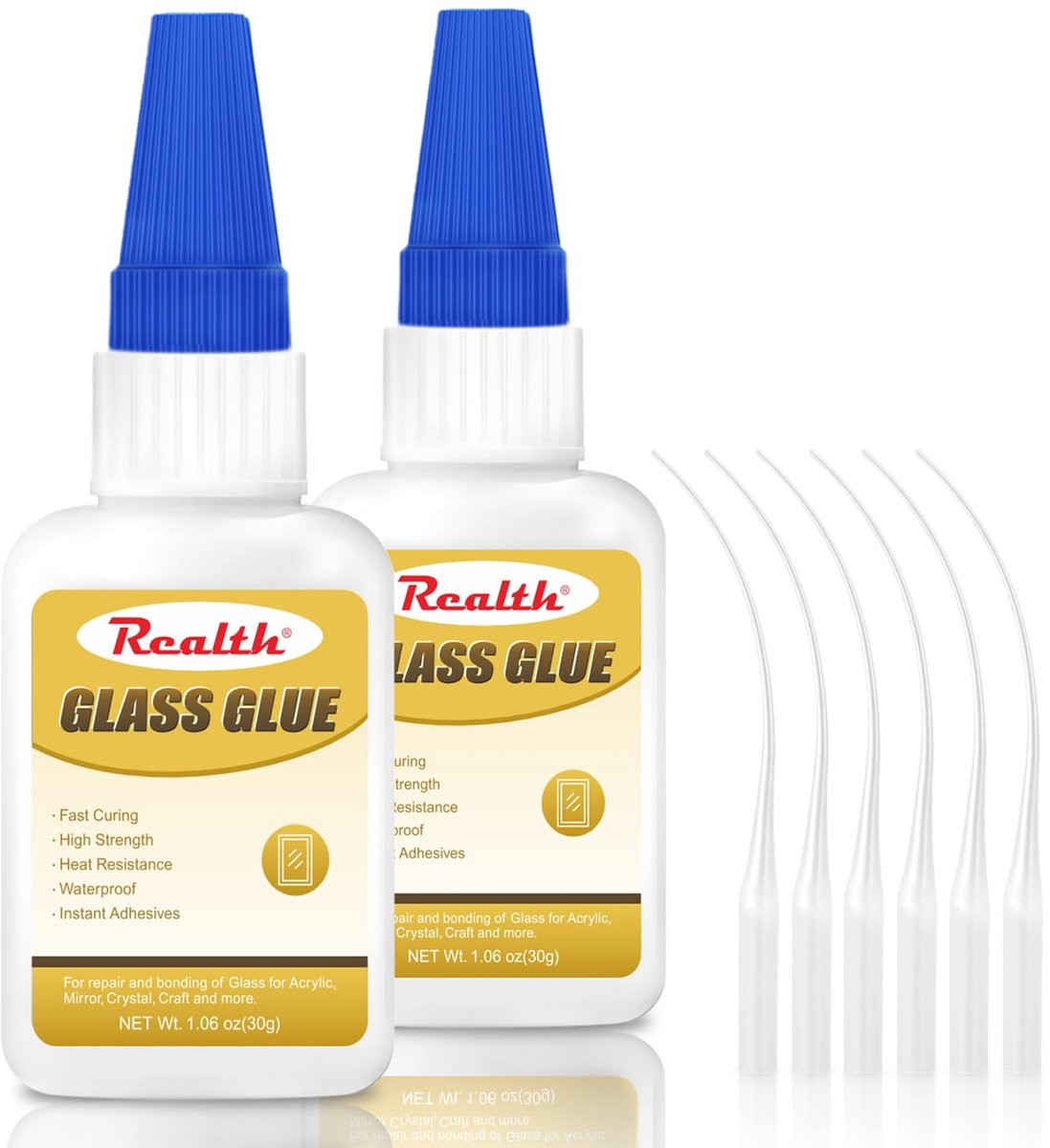 Glaslijm 60 g - Sterke heldere lijm voor glasreparatie - Sneldrogend - Waterdicht, geschikt voor acryl en spiegel - ShopVlot