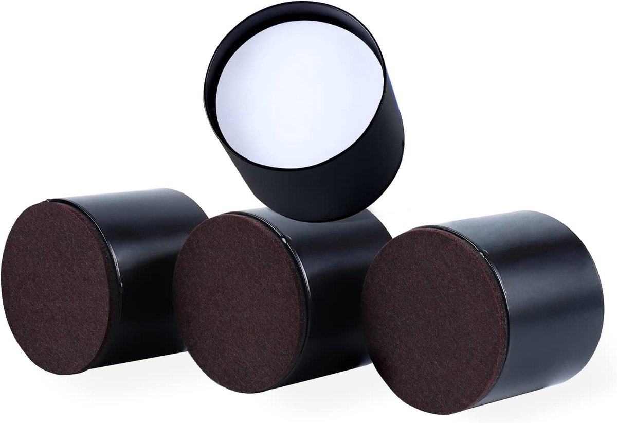 Bedverhogers 5cm - Carbon staal - 4-pack zelfklevende meubelverhogers - Extra ruimte onder meubels creëren - ShopVlot