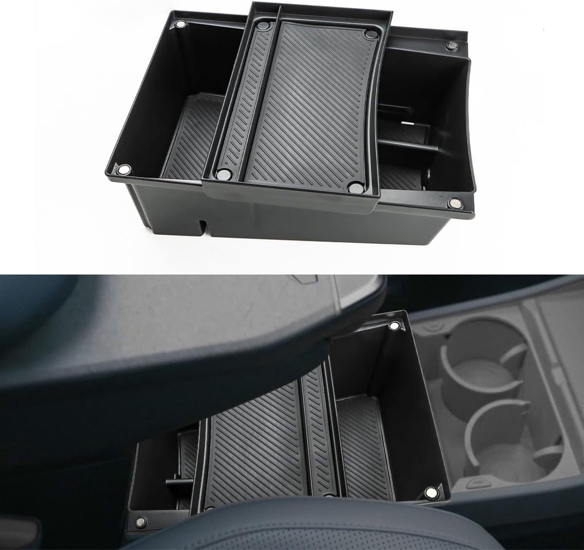 Center Console Opbergdoos - Compatibel met EV3 GT Line 2024 2025 - Duurzaam ABS - Multifunctionele Organizer - ShopVlot