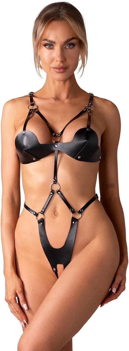 Kruisloze teddy dames - zwart - sexy ontwerp - comfortabel voor elke gelegenheid - ShopVlot
