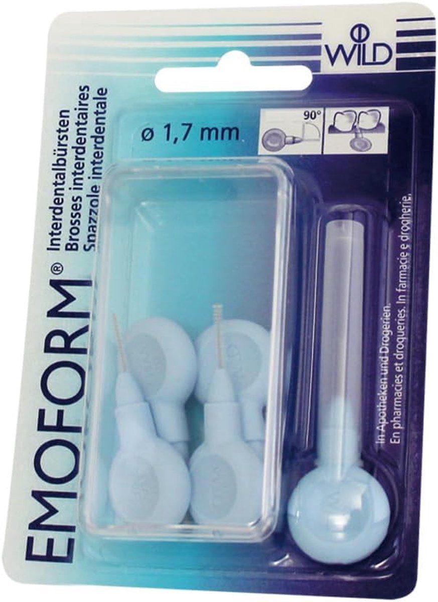 Interdentaal borstels 5 stuks Ø 1,7 mm - ergonomisch ontwerp - effectieve tandreiniging - ShopVlot
