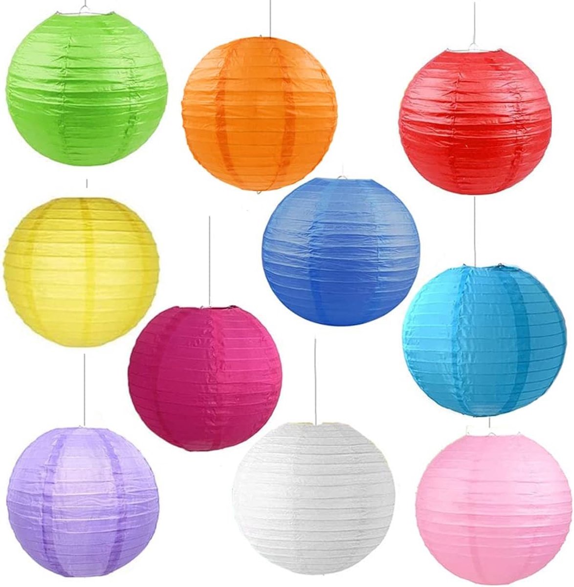Papieren lantaarns 7,87 inch - 10 kleuren - herbruikbaar - feestelijke sfeer voor bruiloften - ShopVlot