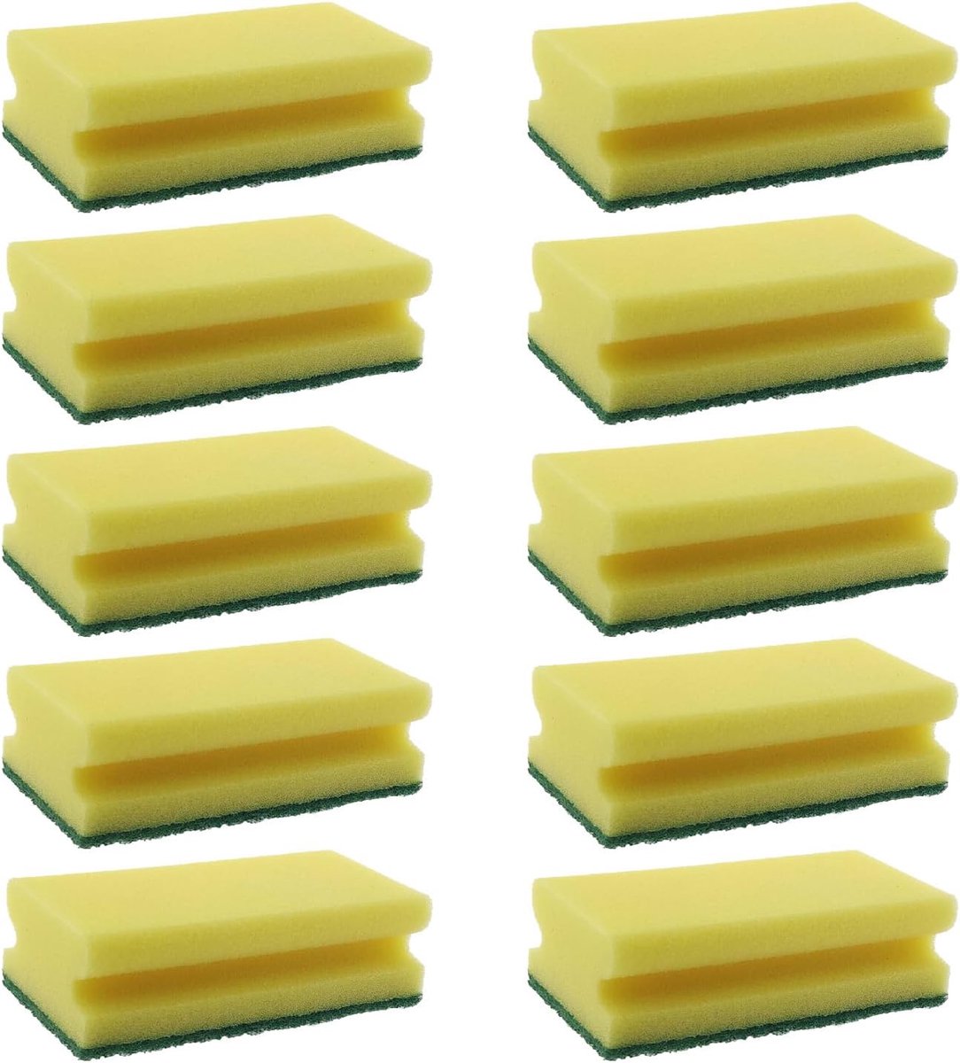 Keuken Spons XXL 130 x 70 x 45 mm - Gele schoonmaakspons - Krachtige reiniging - Ergonomische handgreep - ShopVlot