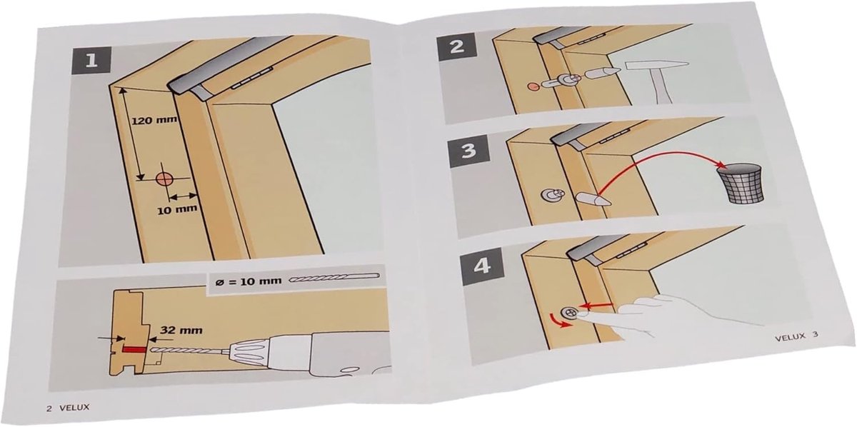 VELUX dakraam kindveiligheidsslot - stalen sluiting - blokkering draaifunctie - extra bescherming - ShopVlot