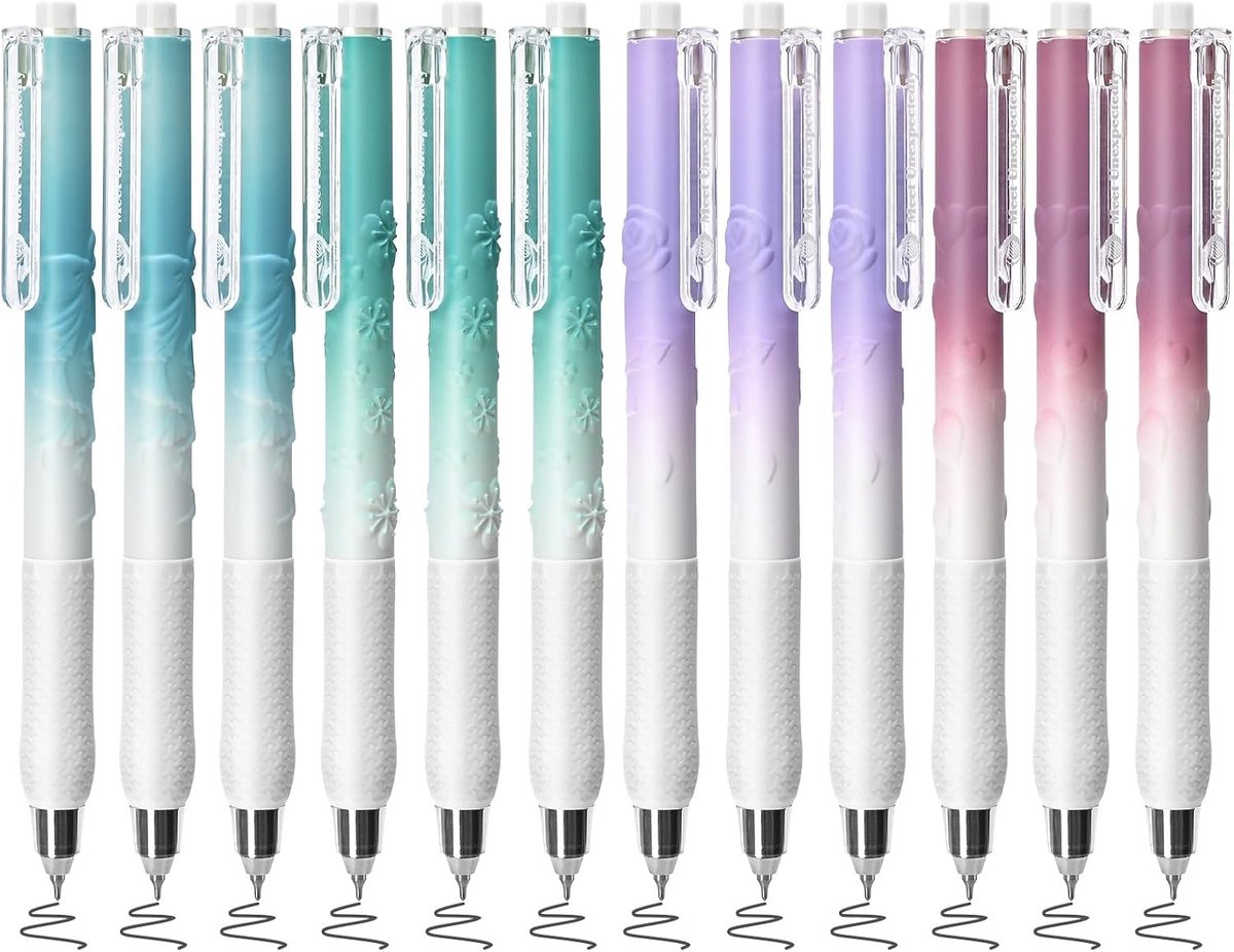 Gelpen 0.5mm zwart - Morandi - unieke driedimensionale uitstraling - perfect voor journaling - ShopVlot