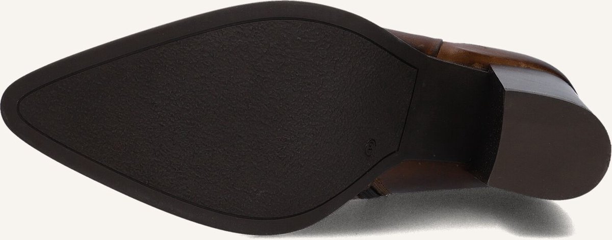 Shabbies Grunch Ami Enkellaarsjes - Enkelboots met rits - Dames - Bruin - Maat 36