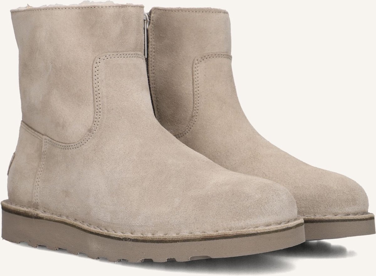 Shabbies Palissa Mia Zip Enkellaarsjes - Enkelboots met rits - Dames - Taupe - Maat 36