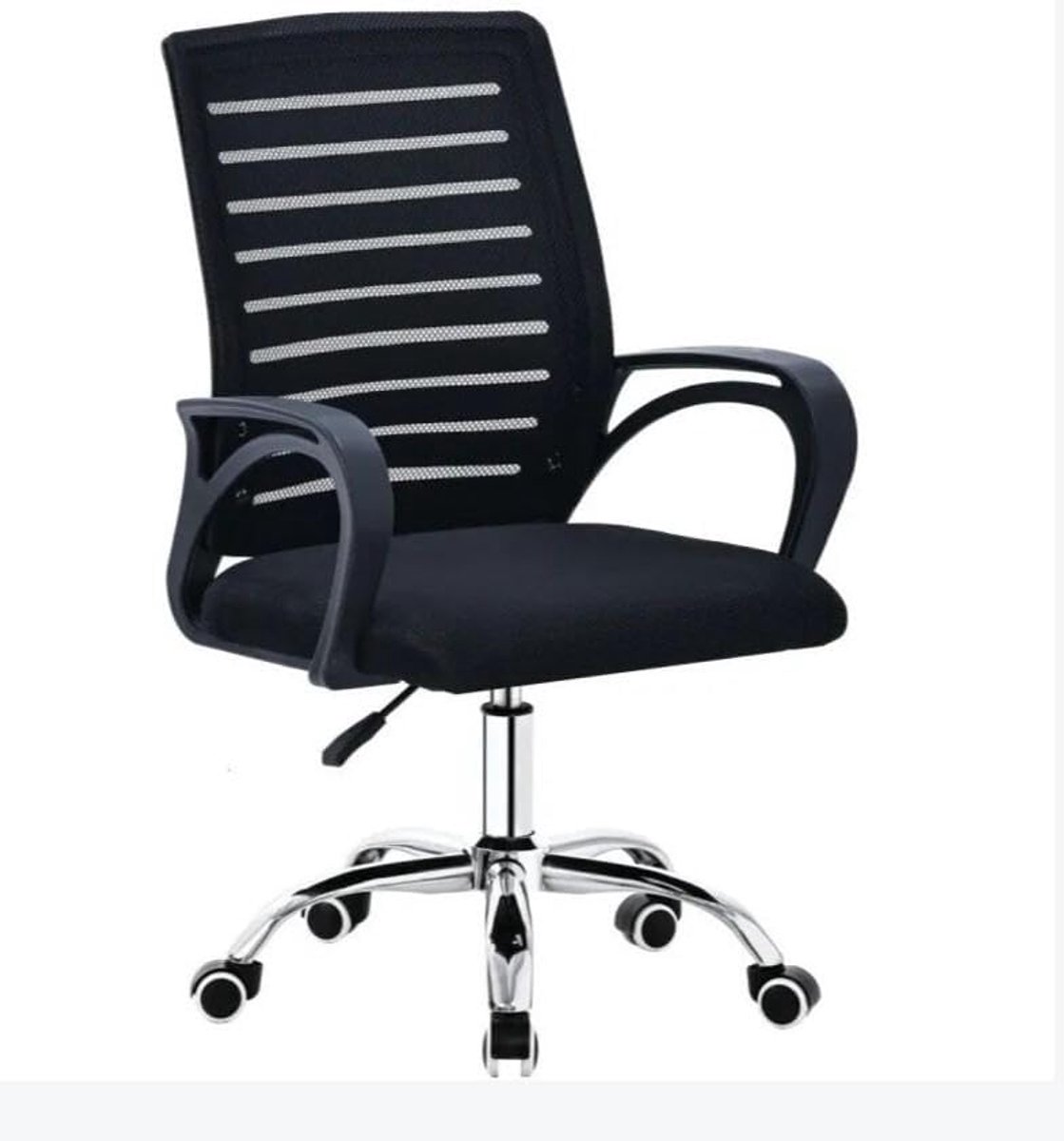 Bureaustoel Chester zwart - 57 x 56 x 92-101 cm - ergonomisch ontwerp - perfect voor thuiswerken - ShopVlot