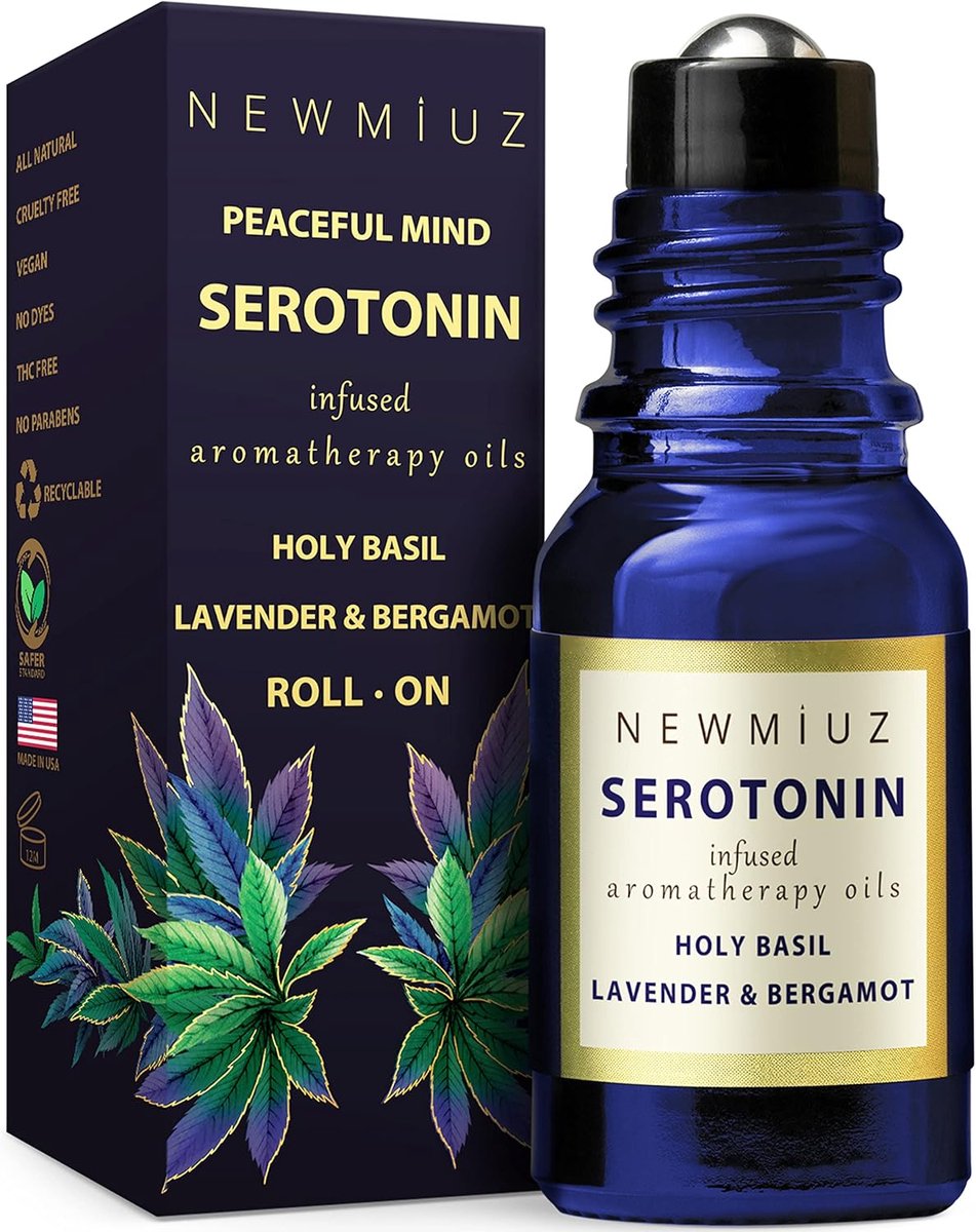 Aromatherapie Roll On - Kalmerende Essentiële Olie - Lavendel, Bergamot & Heilige Basilicum - ShopVlot