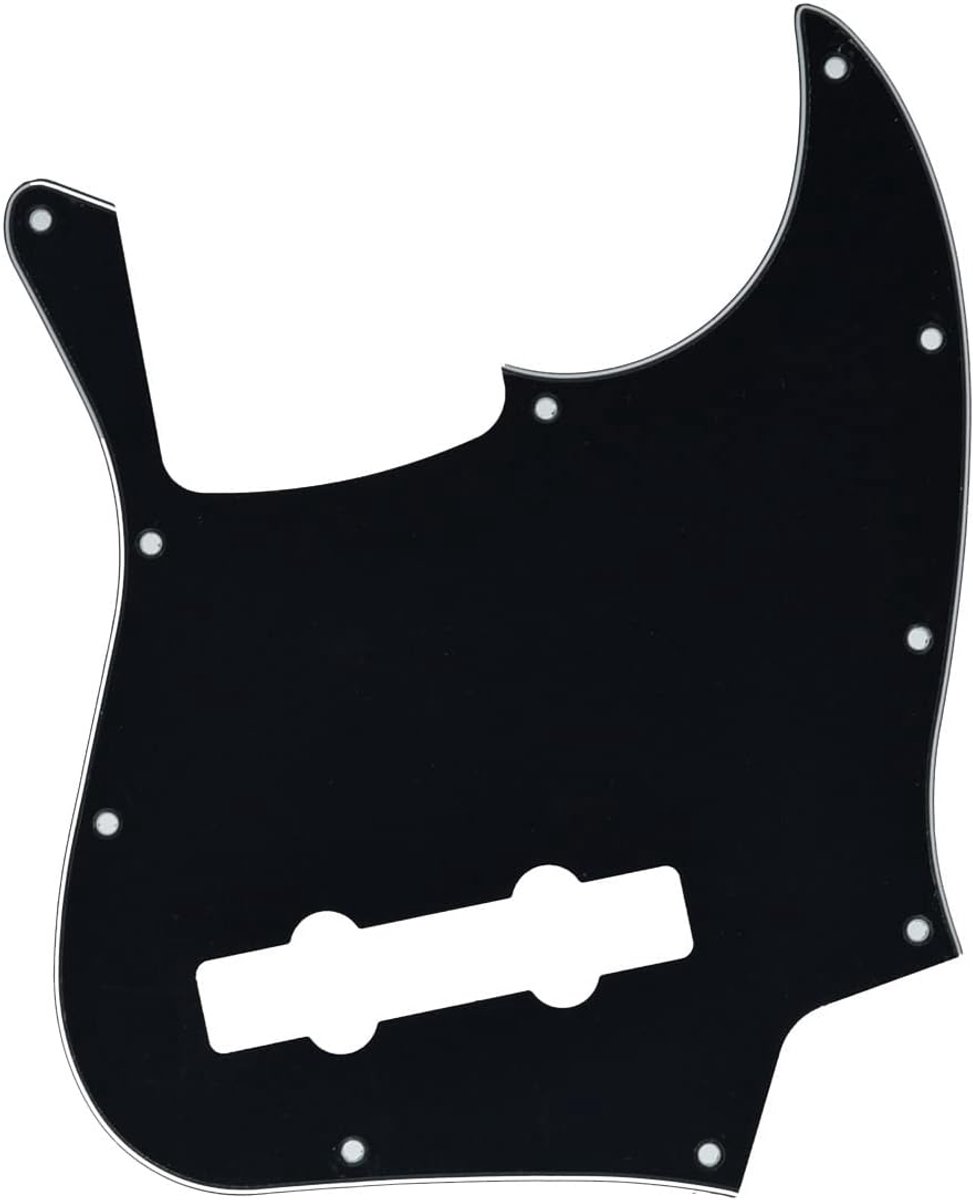 Pickguard 5 Snaarin Jazz Bass - Zwart 3 Laags - Voor USA/Mexicaanse Fender - Eenvoudige installatie - ShopVlot