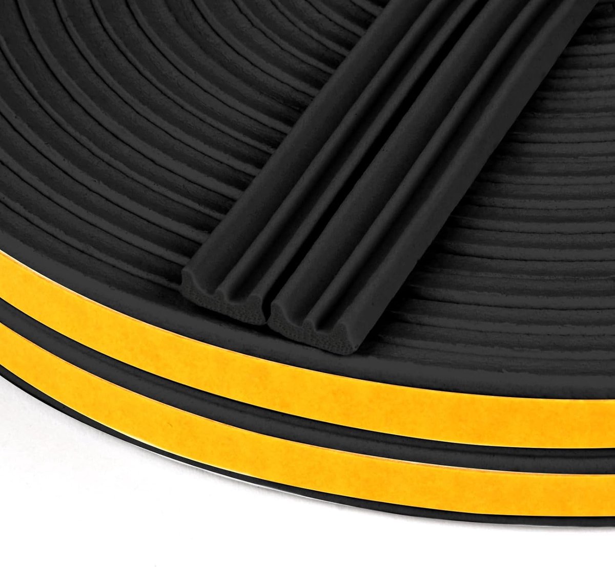 Schuimrubberen afdichtingstape 5 m x 9 mm - type E - zwart - ideaal voor isolatie - ShopVlot