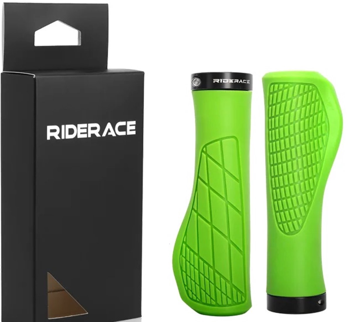 Merkloze Profiel Handvatten Lock-on voor Fiets, Lichtgroen