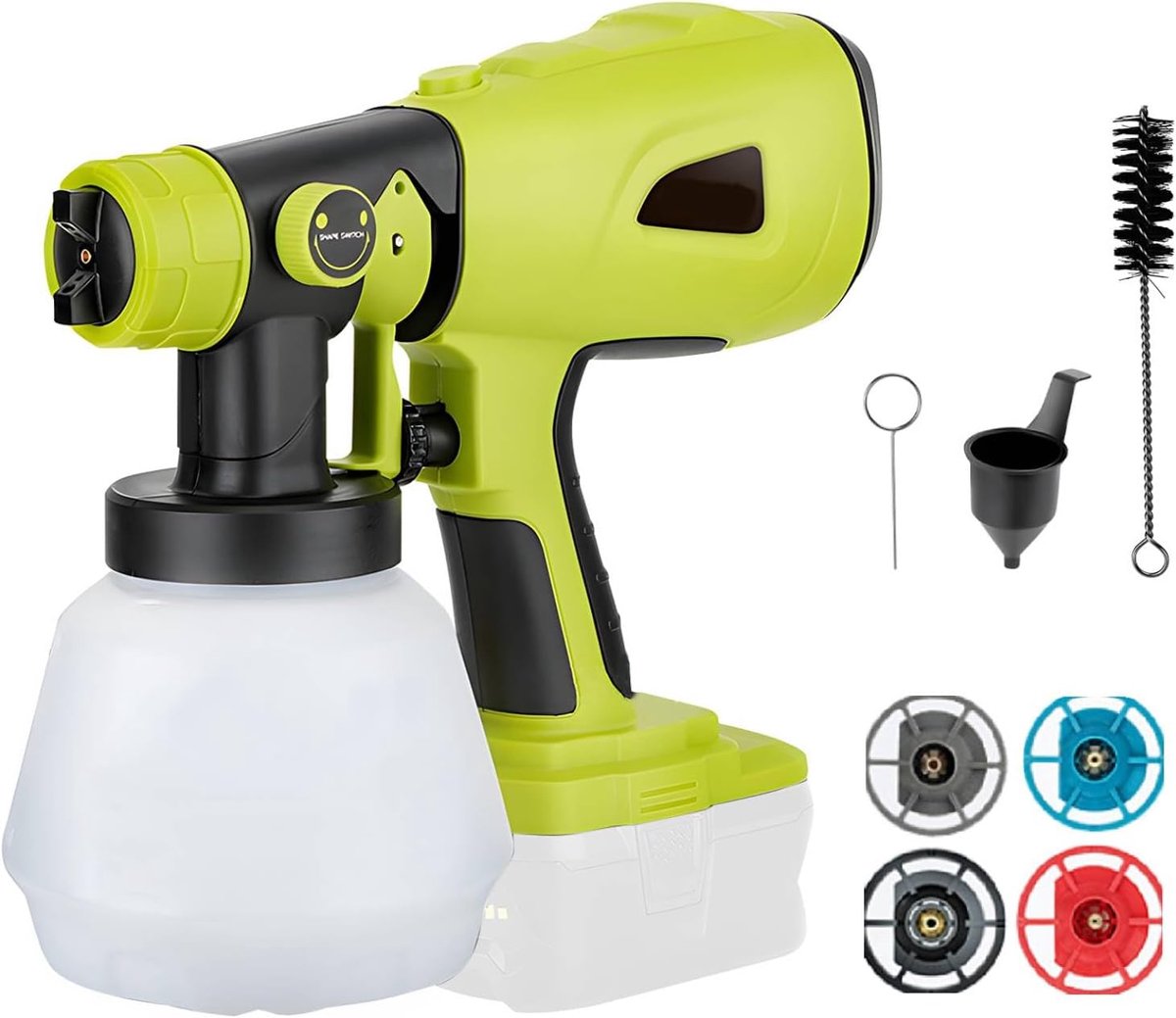 Verfspuit Systeem - Draadloze verfspuit met 4 spuitmonden - Geschikt voor Ryobi 18V batterijen - Ideaal voor muren - ShopVlot