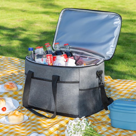 Geïsoleerde picknick- en kampeertas van 18 liter, gemaakt van waterdicht Oxford-doek, geschikt als lunchtas geschikt voor in de auto of als koeltas. — afbeelding 5