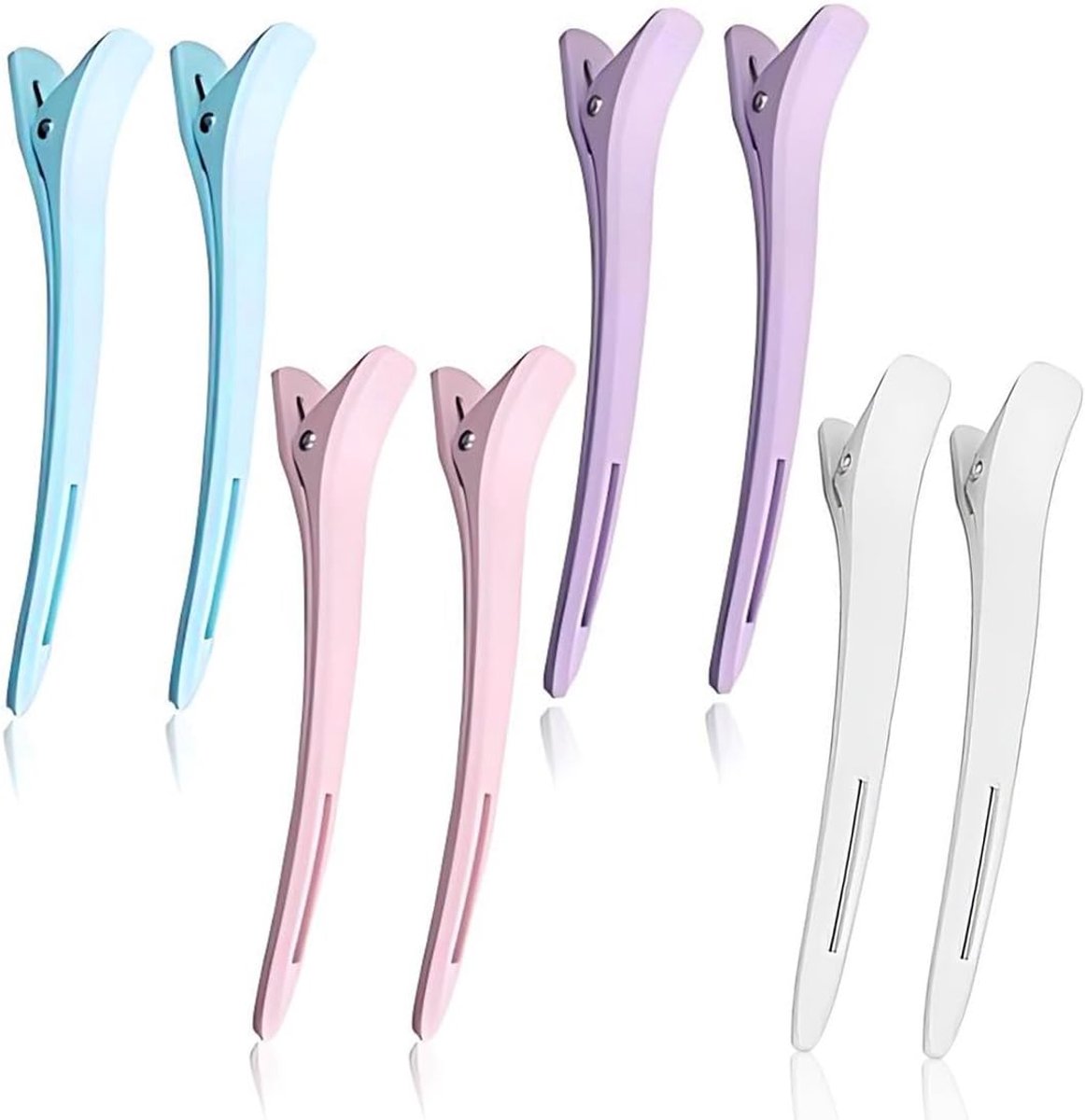 Haarspelden voor kappers 11,5 cm - eendensnavel - siliconen - antislip grip voor haarbehandeling - ShopVlot