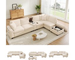 Woonkamer Hoekbank, U-Bank, 4-Zits bank, Modulaire U-/L-V…