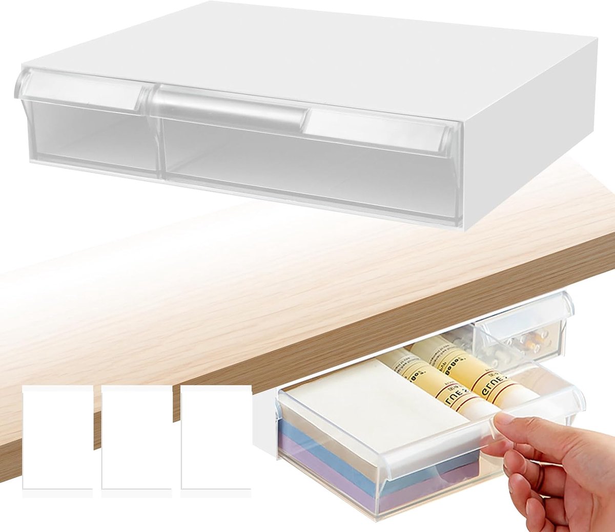 Onderbouwlade - Transparant - 2 Compartimenten - Ruimtebesparend - ShopVlot