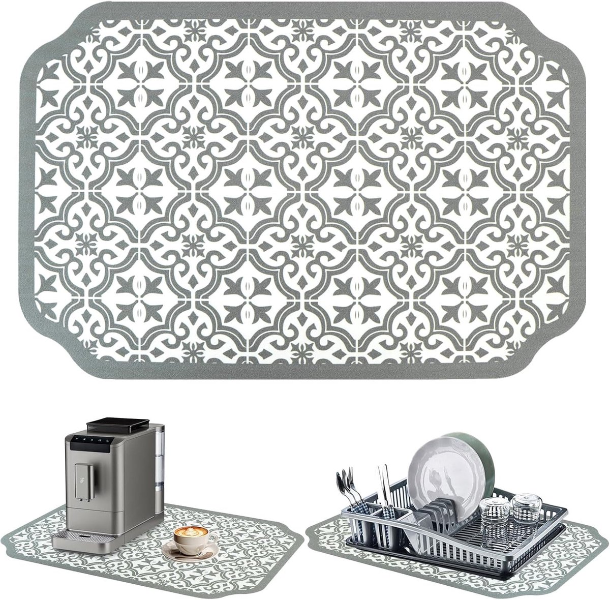 Koffiemachine Mat 30 x 44.5 cm - Sneldrogend - Super Absorberend - Bescherming voor uw aanrecht - ShopVlot