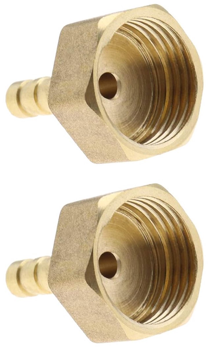 Barb fitting 6mm naar 1/2 Inch BSP - messing - hoge temperatuur en corrosiebestendig - ideaal voor vloeistoffen - ShopVlot