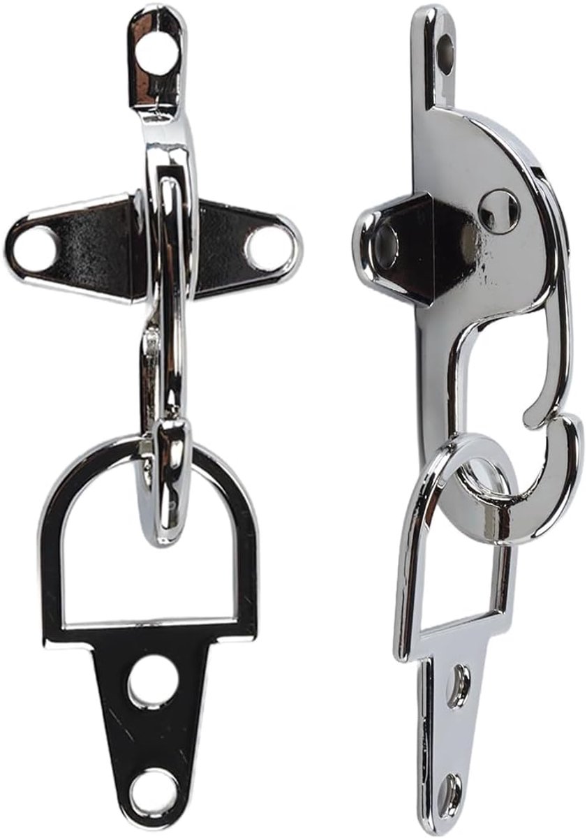 Biker sluitingen 6 cm - aluminium legering - robuust karabijnhaak - perfect voor leren vesten - ShopVlot