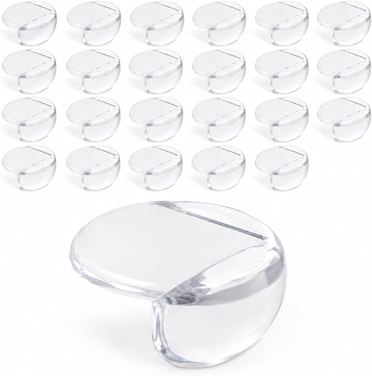 Hoekbeschermers zelfklevend 33 x 23 mm - transparant PVC - zacht en slijtvast - voorkomt stoten - ShopVlot