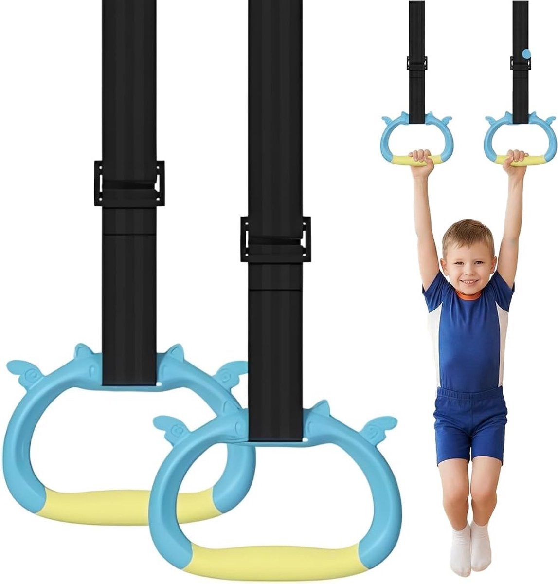 Gymnastiekringen voor Kinderen - Verstelbare Nylon Straps - Duurzaam en Sterk - Perfect voor Thuis Training - ShopVlot