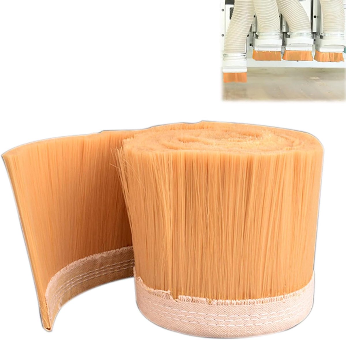 Nylon stofbeschermingsborstel voor graveermachine - 1m x 70mm - hitte- en slijtvast - optimale stofafvoer - ShopVlot