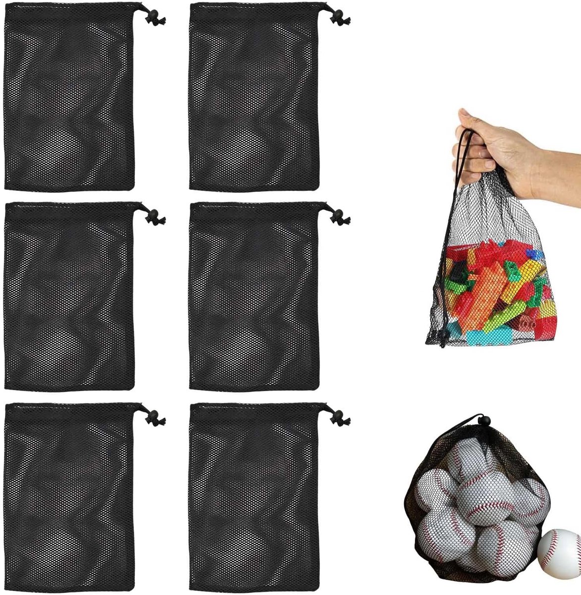 Netzakken 15x20 cm - Zwarte ritszakken - Waterdicht en scheurbestendig - Ideaal voor reizen - ShopVlot