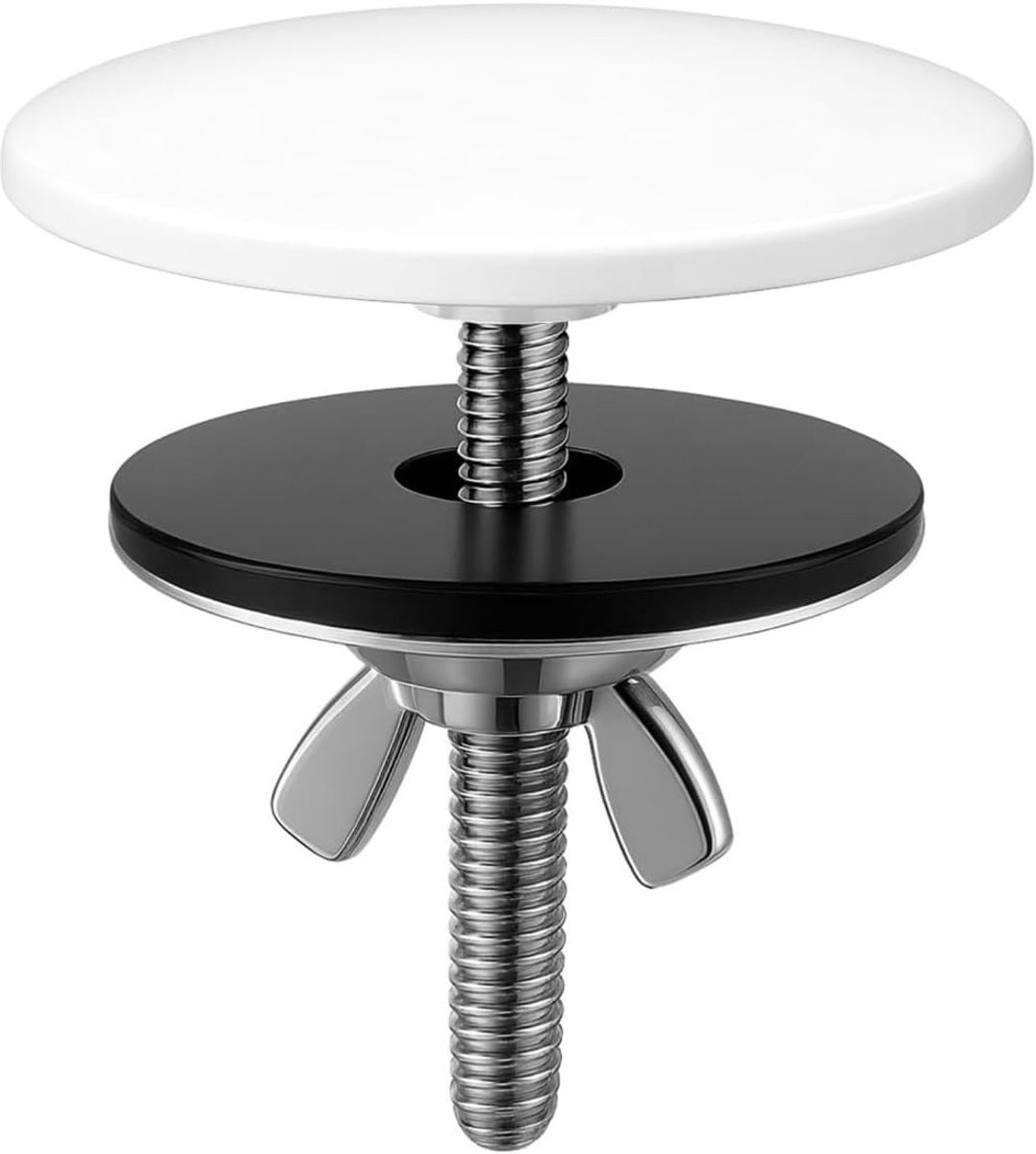 Tapgatplug 11-45 mm - wit - duurzame zinklegering - ideaal voor keukens en badkamers - ShopVlot