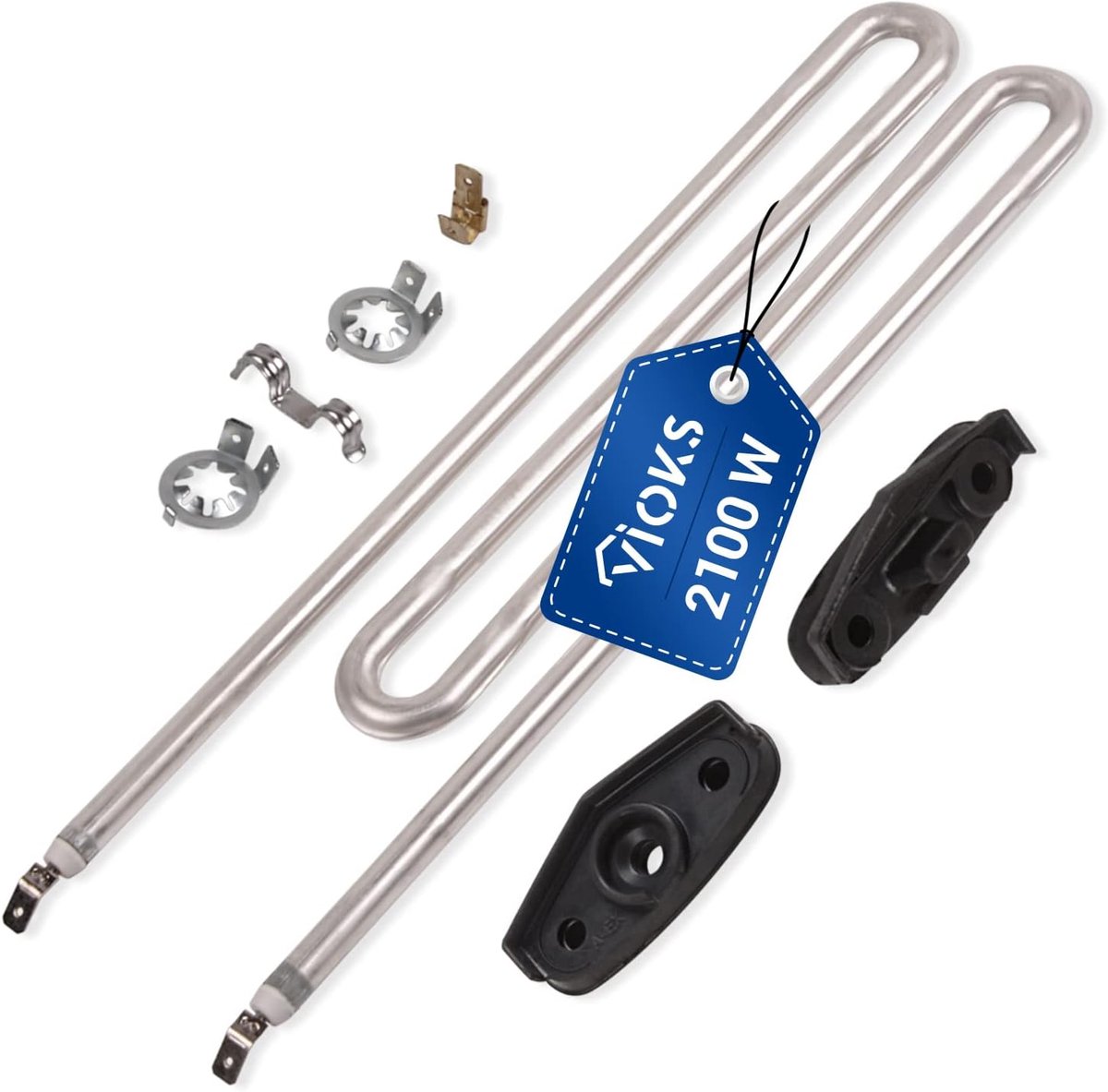 Verwarmingsstaaf 230V 2100W - RVS - Vervangend voor Miele en IRCA - Geschikt voor wasmachines - ShopVlot
