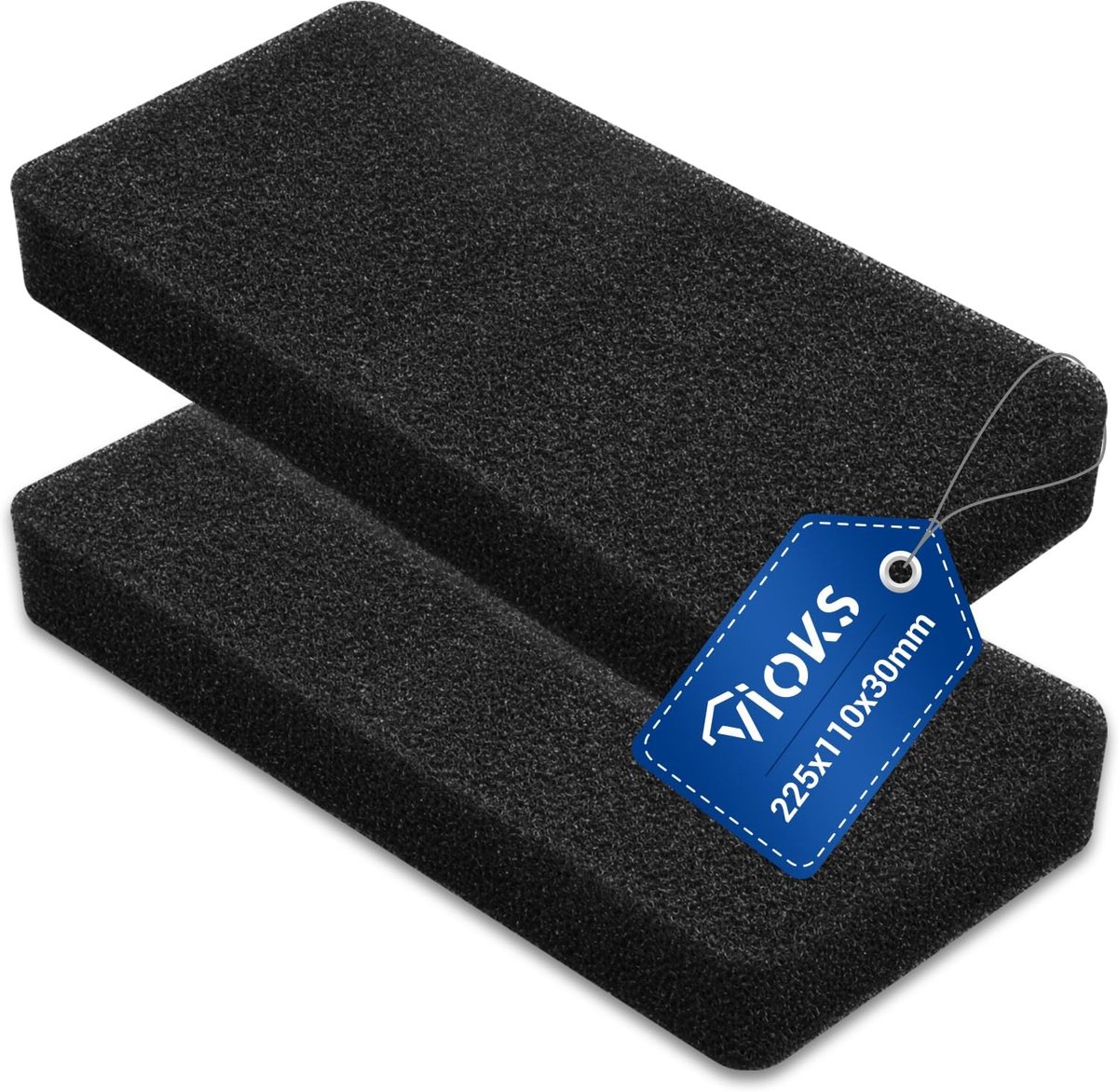 Sockelfilter set 2x 225x105x30mm - Schuimfilter - Voor Gorenje D7465 droger - Beschermt motor tegen vuil - ShopVlot