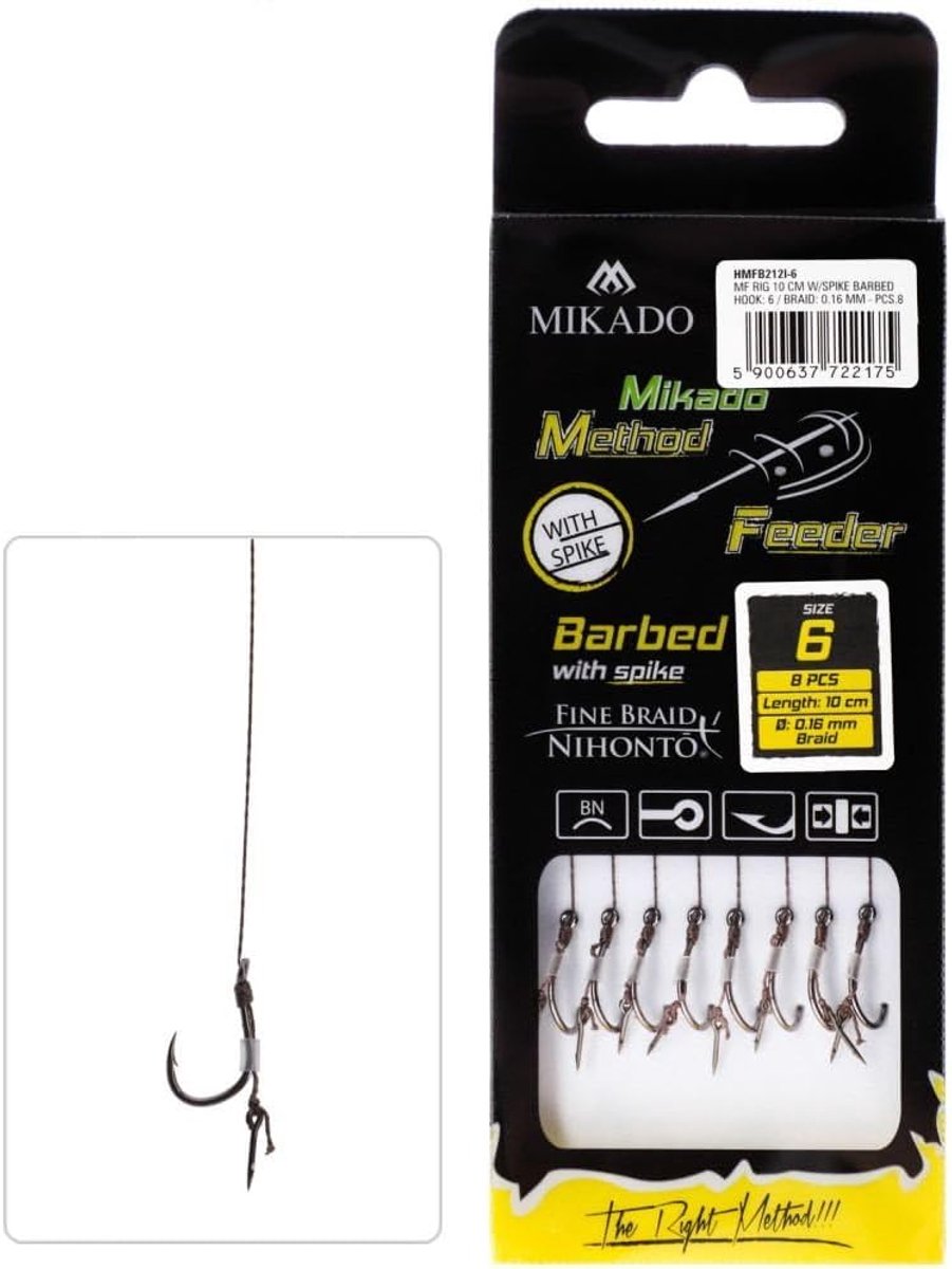 Method Feeder Rig 10cm - Chinu haak 4/0.15mm - sterke nylon - ideaal voor grote vissen - ShopVlot