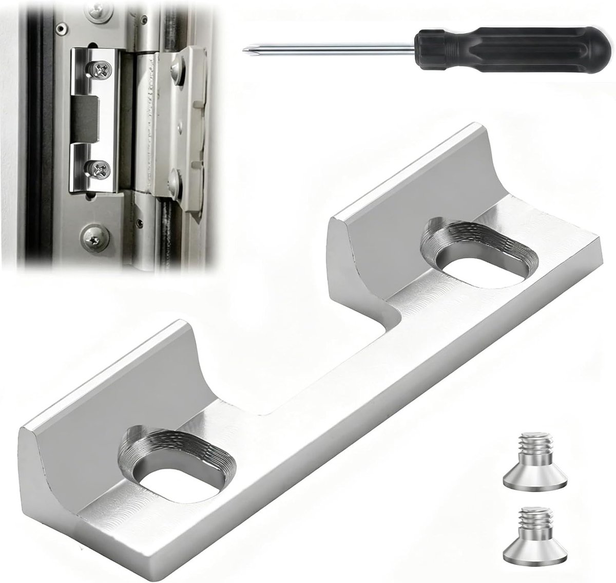Verstelbare sluitplaat 46 x 14,4 mm - aluminiumlegering - roestbestendig - eenvoudige installatie - ShopVlot