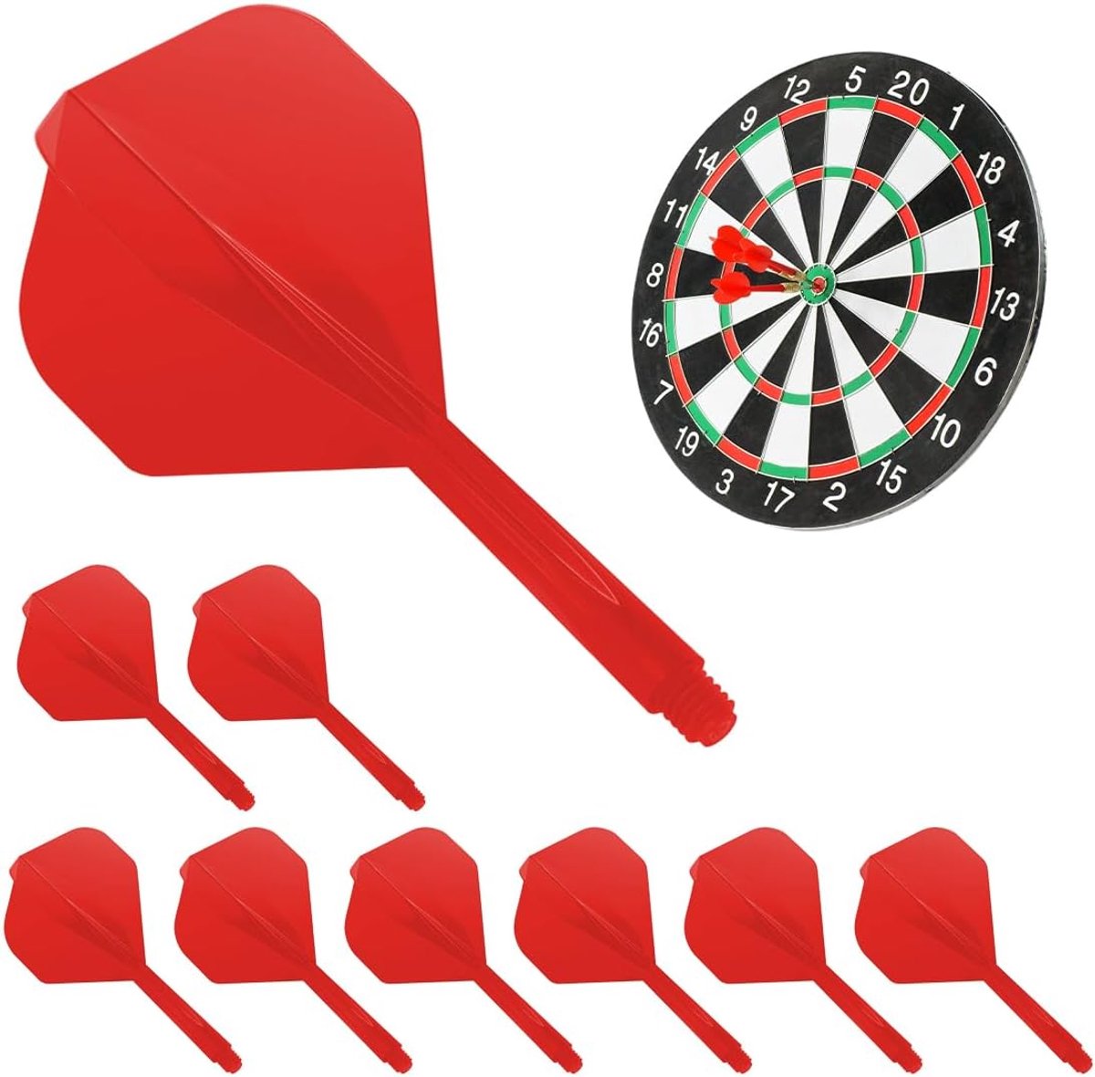 Dartpijlen set van 9 - geïntegreerde dart shafts en flights - duurzaam ontwerp - perfect voor training - ShopVlot