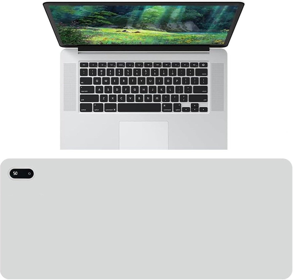Verwarmde bureau pad 80 x 33 cm - verwarmde muismat - LED temperatuurdisplay - snel opwarmend - ShopVlot