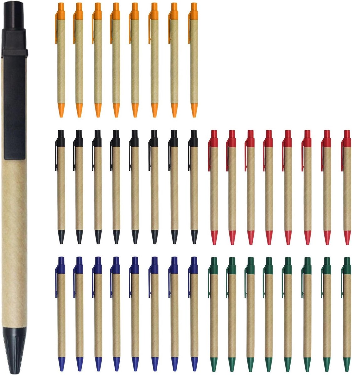 Kraft Paper Pen - Set van 40 Handgeschreven Pennen - Milieu-vriendelijk en Duurzaam - ShopVlot