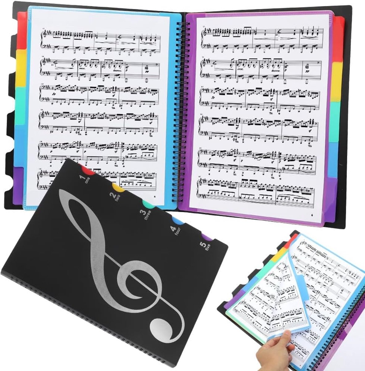 Muzikantenmap A4 - 30 Pockets - Waterproof - Perfect voor bladmuziekopslag - ShopVlot