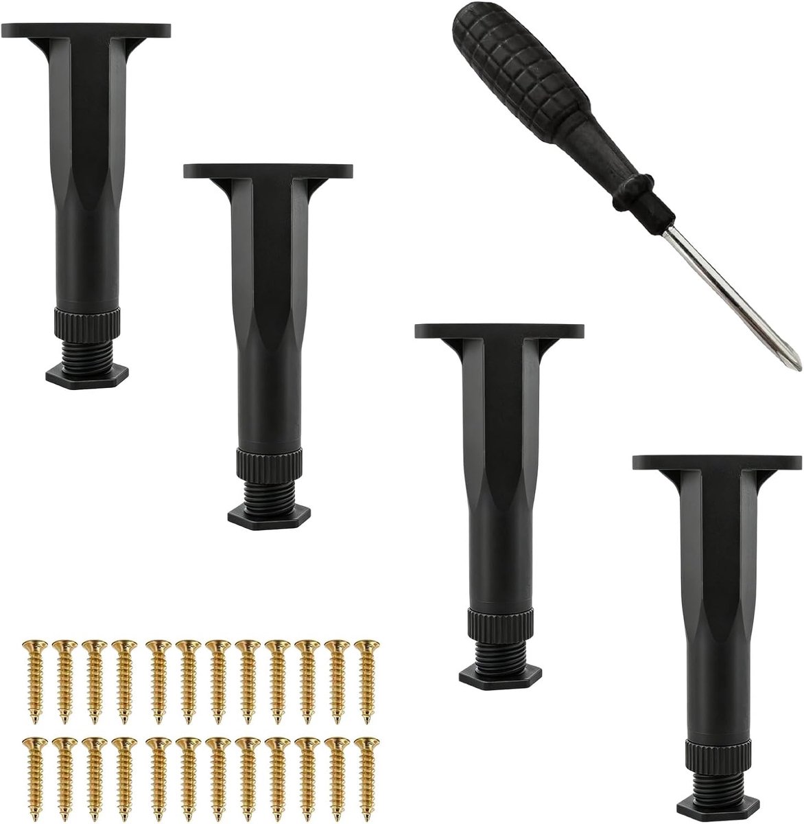 Verstelbare meubelpoten 15-28 cm - uitschuifbaar model - stevig en duurzaam - ideaal voor meubels - ShopVlot