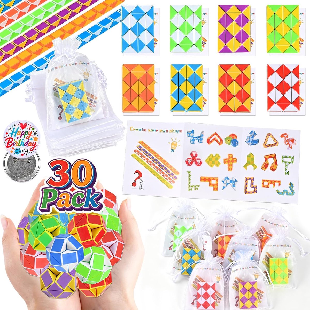 Magische slang 30 stuks - veelzijdig speelgoed - stimuleert creativiteit - ideaal voor kinderen - ShopVlot