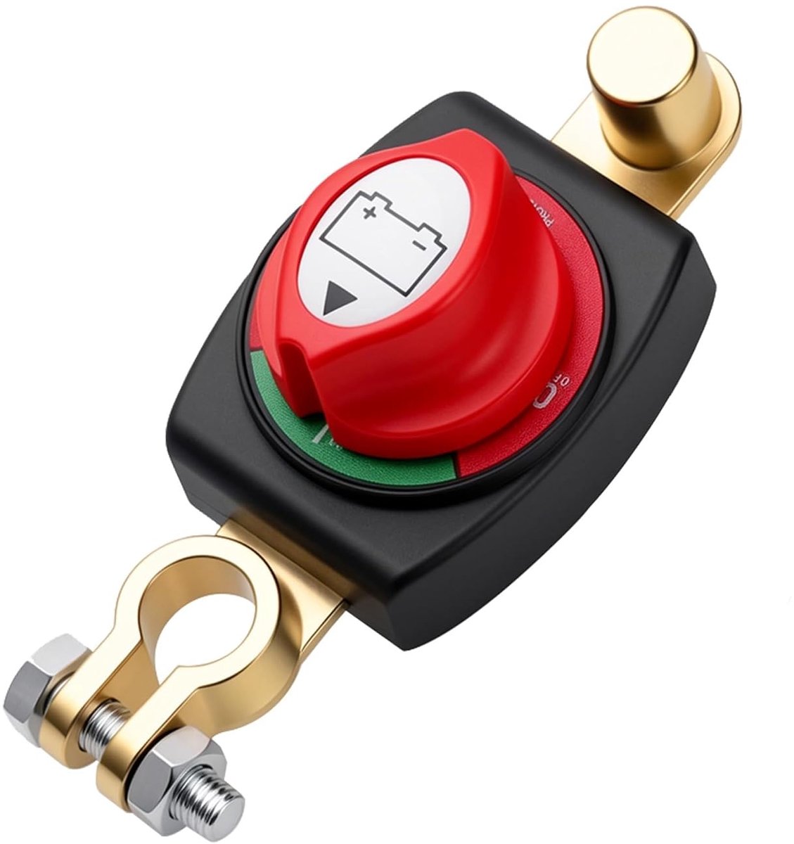 Scheidingsschakelaar batterij 12 V 24 V - On-off functie - Vuurvast kunststof - Voor auto en motorfiets - ShopVlot