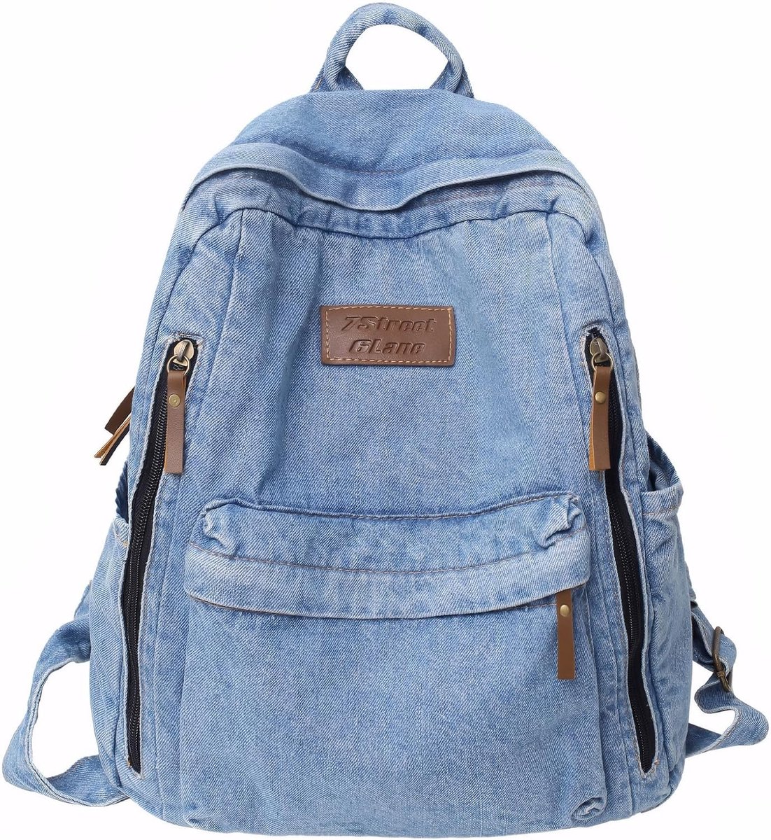 Jeansrugzak dames - vintage denim - met franjes - ideaal voor reizen - ShopVlot